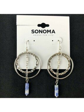 Sonoma Kohls Earrings Silver-tone Dangles 2"
